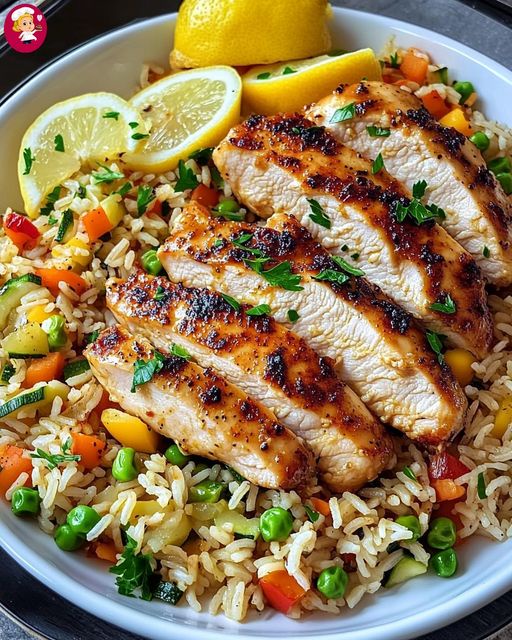 Savor the Flavor: Marinated Chicken with Veggie Rice Recipe