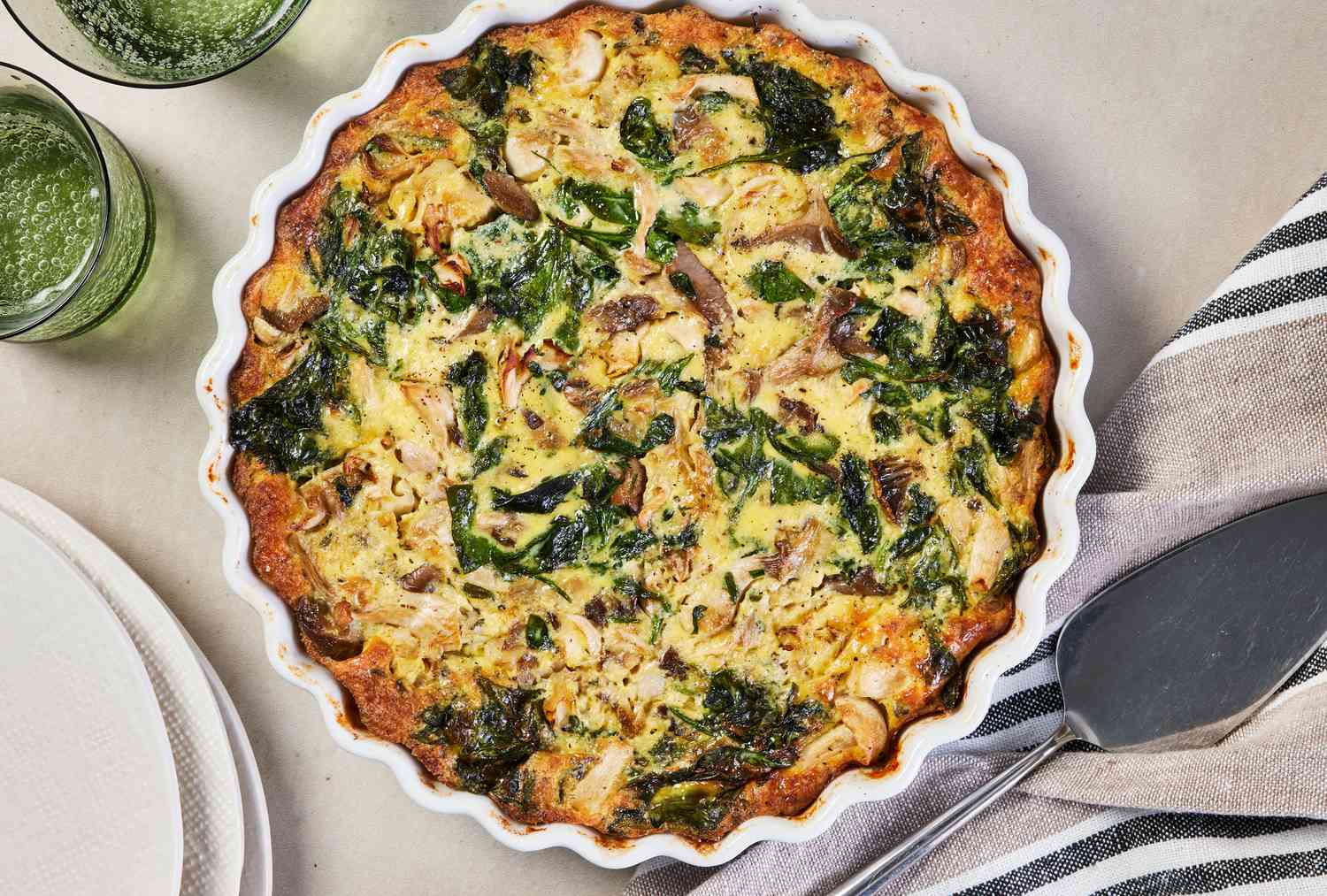 Delicious Spinach and Mushroom Quiche Recipe
