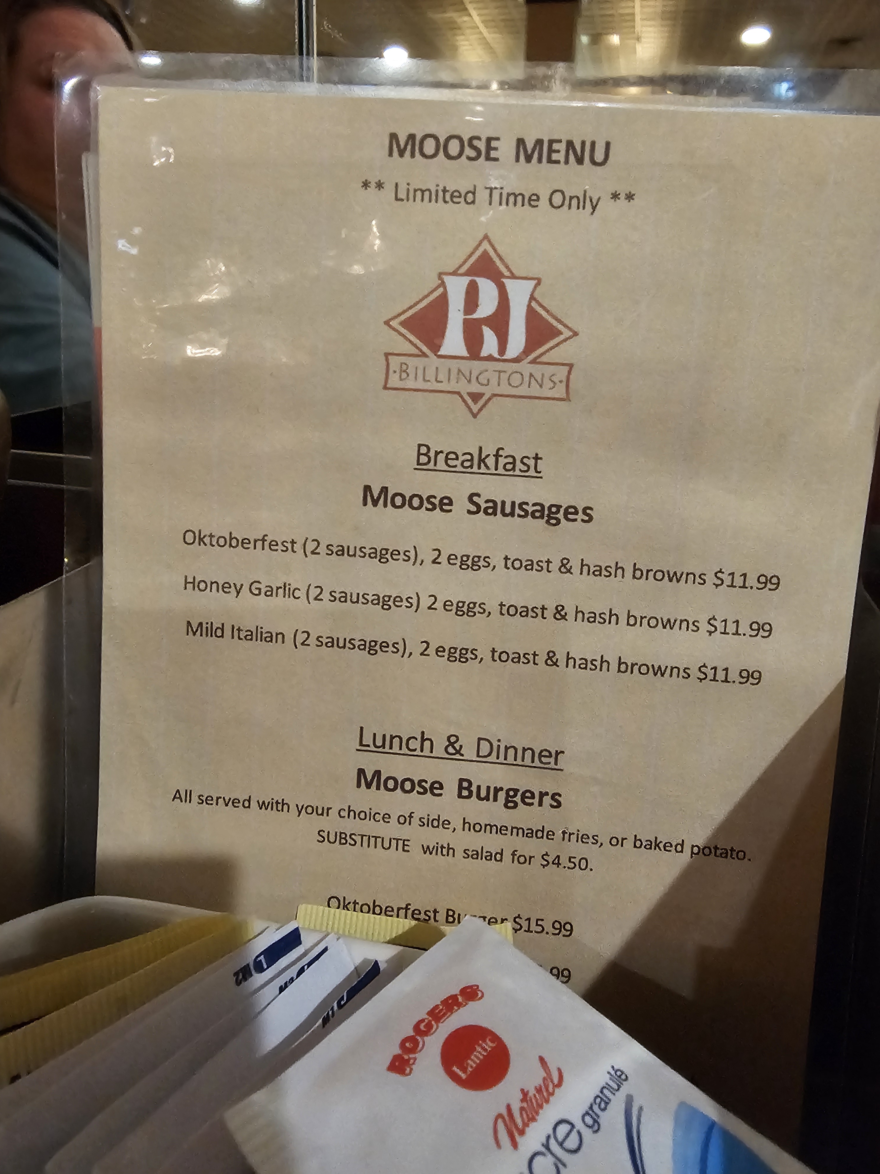 A Moose's Culinary Journey: The Menu