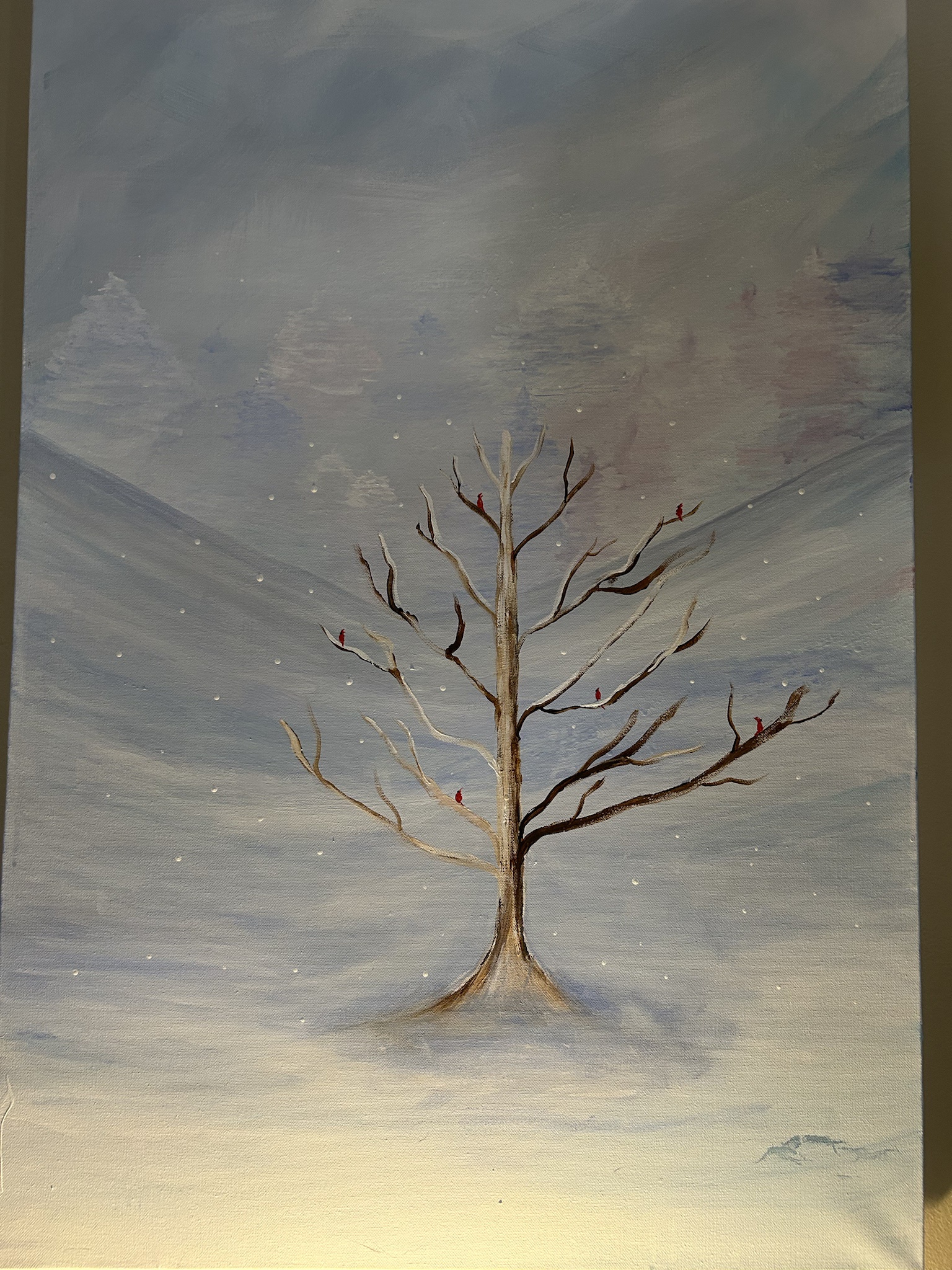 A Beautiful Winter Landscape Painting