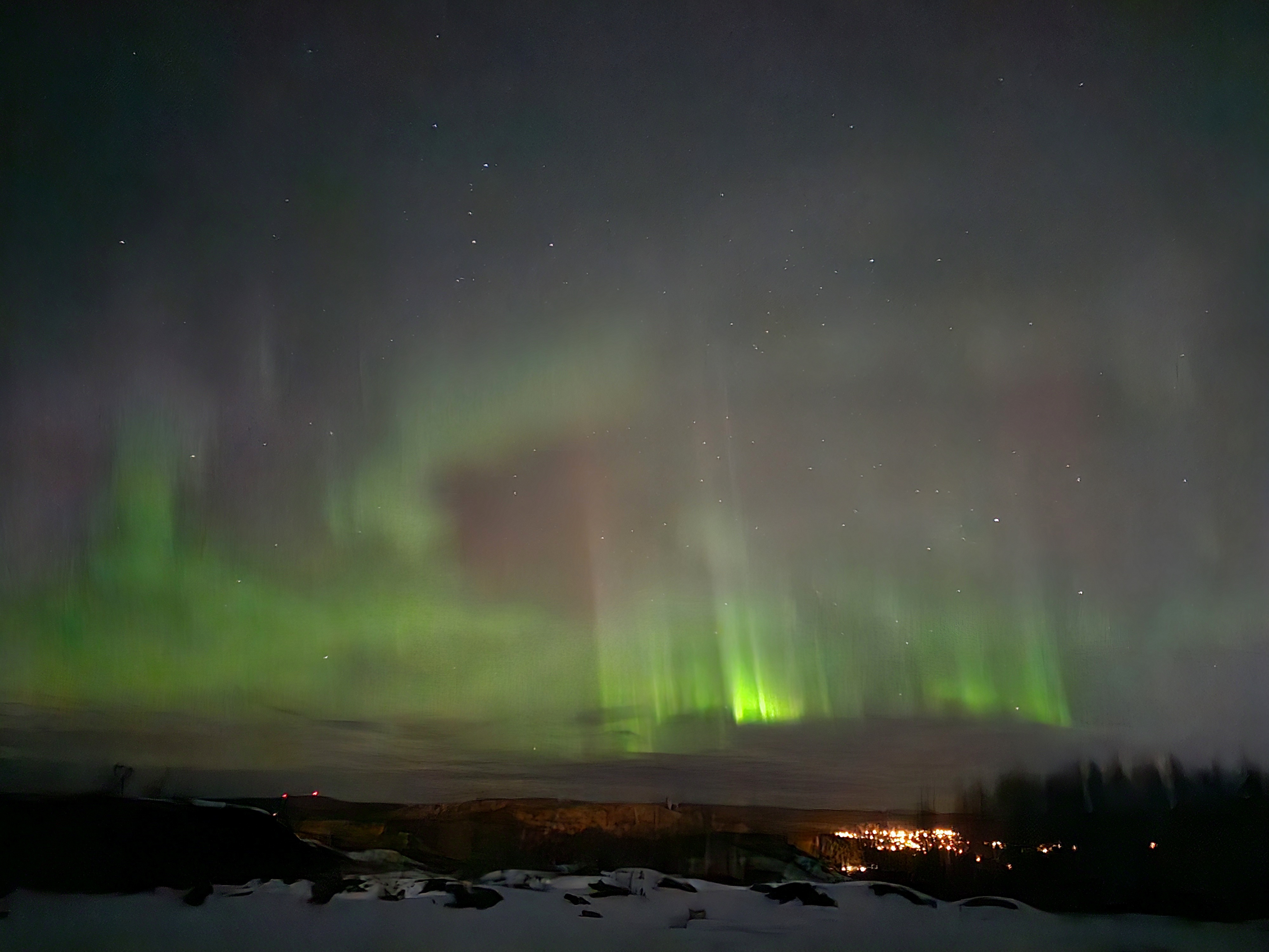 Captivating Northern Lights Captured Yesterday