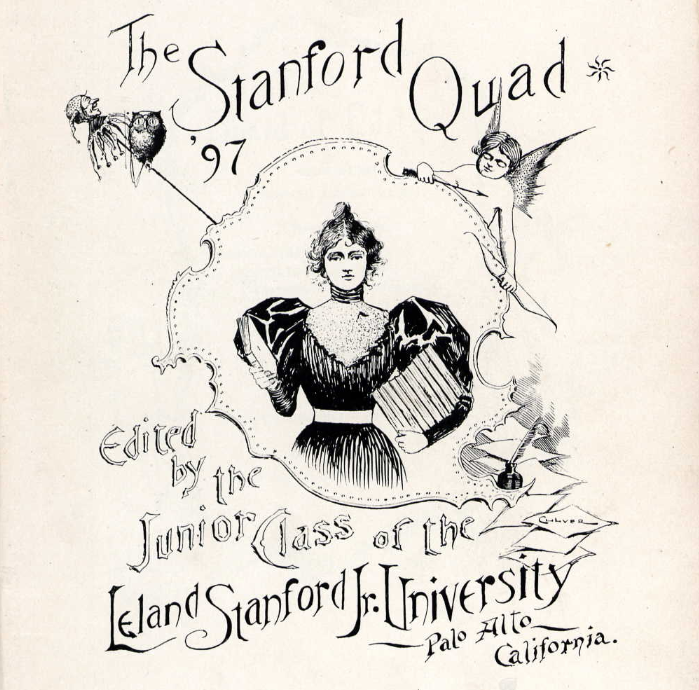 A glimpse into history: The captivating frontispiece of the 1897 Stanford University yearbook