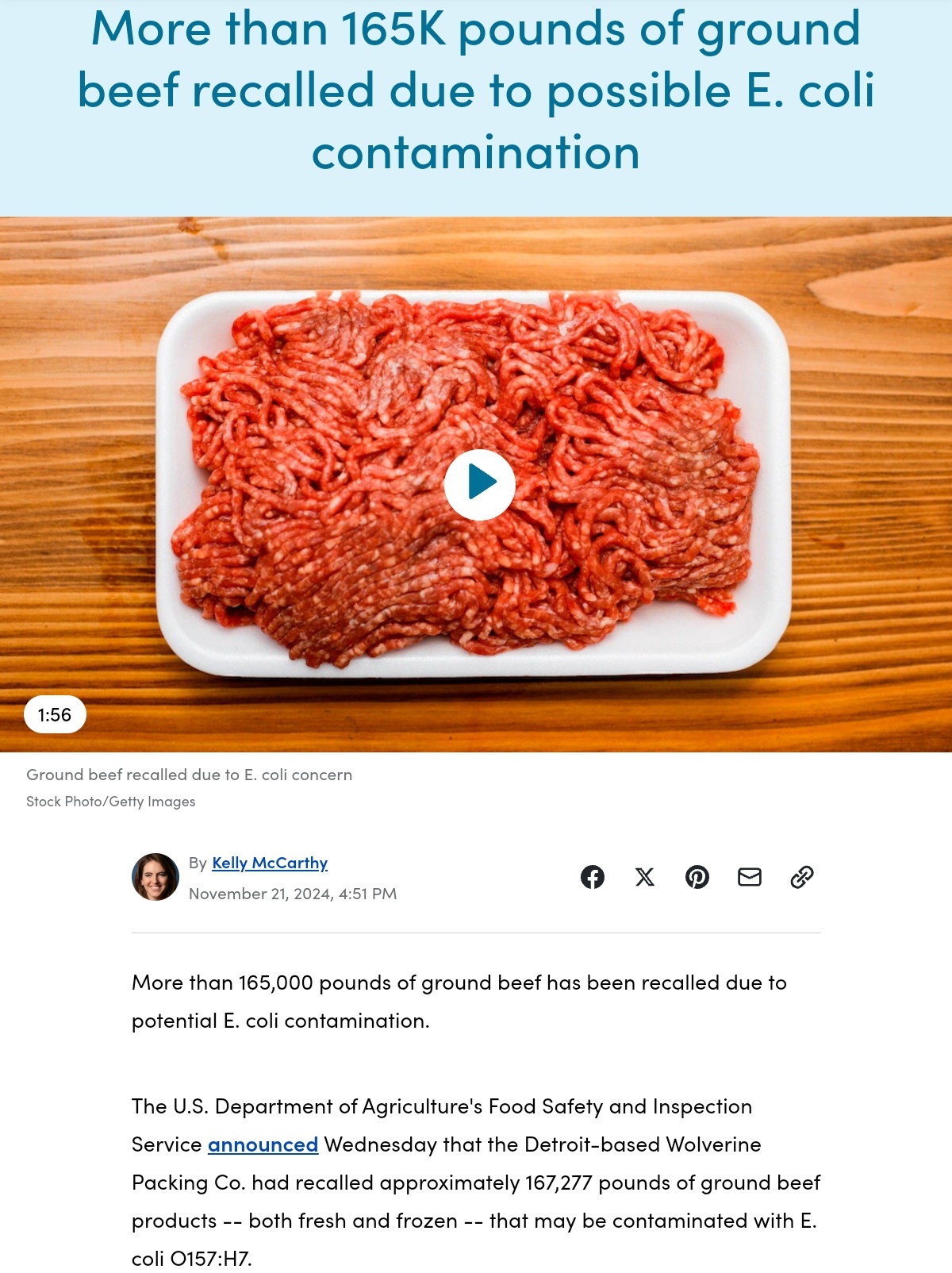 Urgent Recall: Over 165,000 Pounds of Ground Beef Due to E. Coli Risk