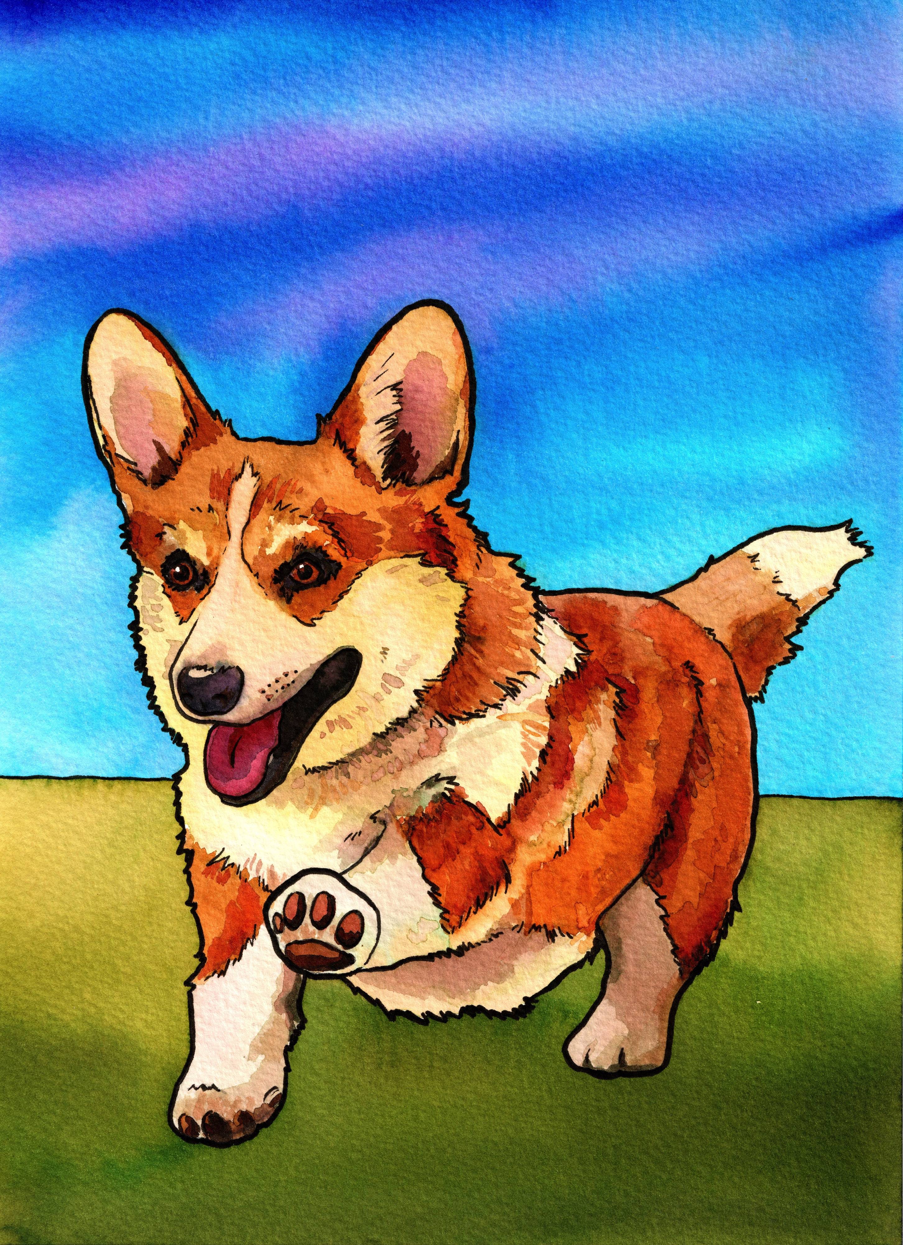 Meet Harold: My Daily Corgi Painting Adventure!