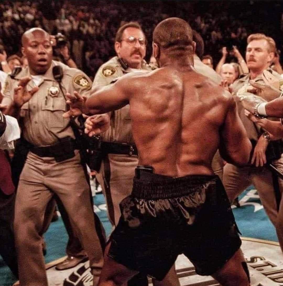 Las Vegas Police Confront Mike Tyson After That Legendary Ear-Biting Incident with Evander Holyfield in 1996