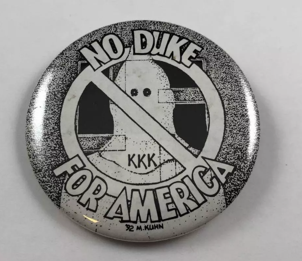 Rare Vintage Political Campaign Button: No Duke for America - A Unique Find from eBay