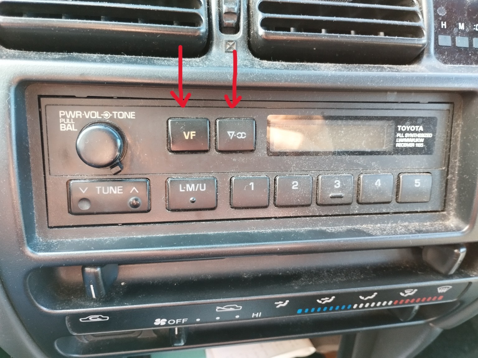 Vintage 1994 Toyota Corolla Radio