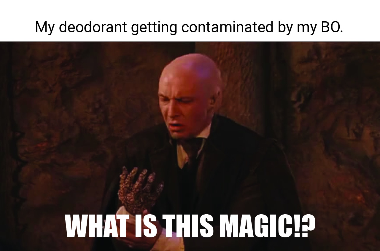 Some deodorants just can't handle the pressure...