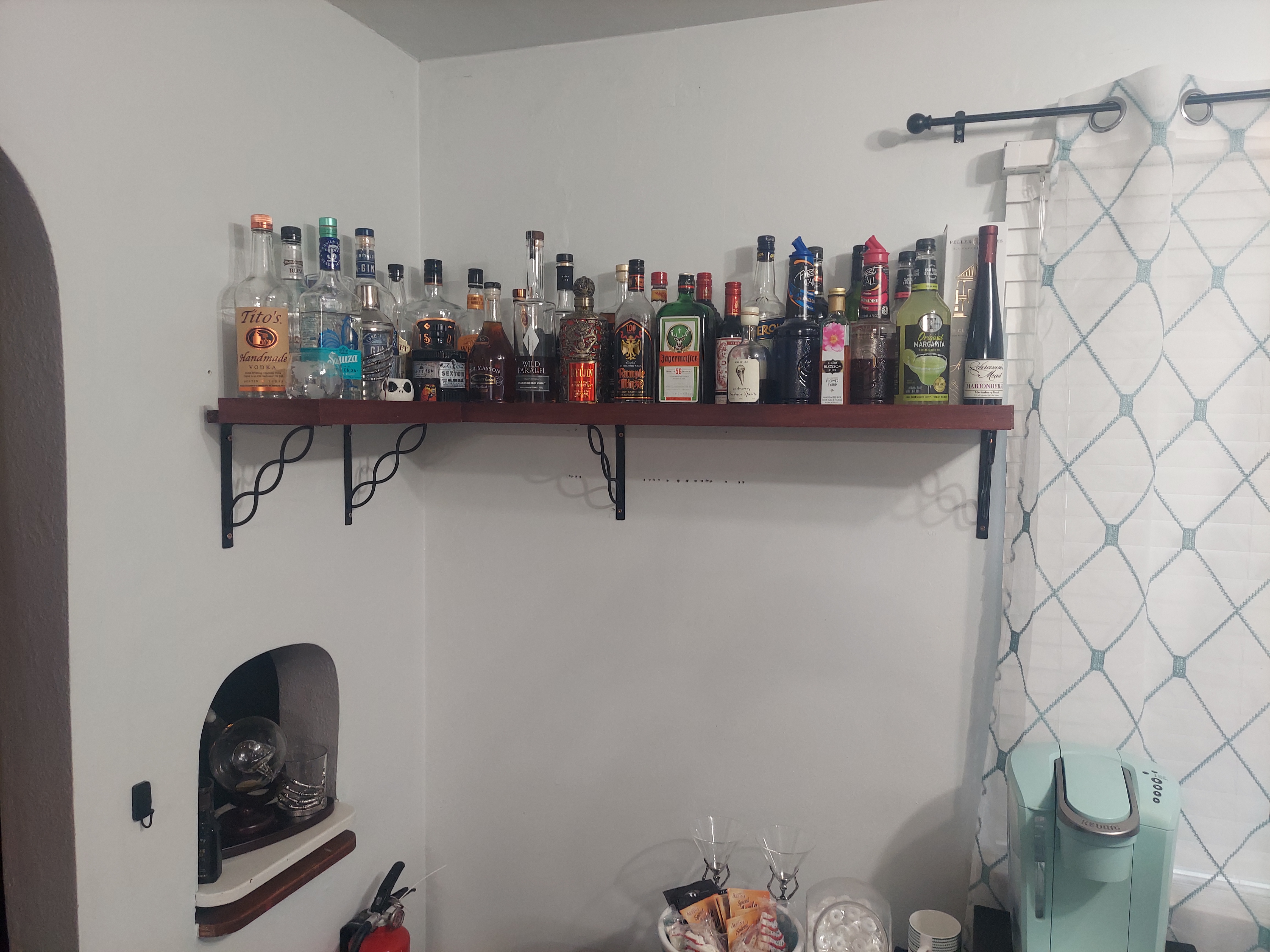 Just Built a Shelf for My Booze Collection!