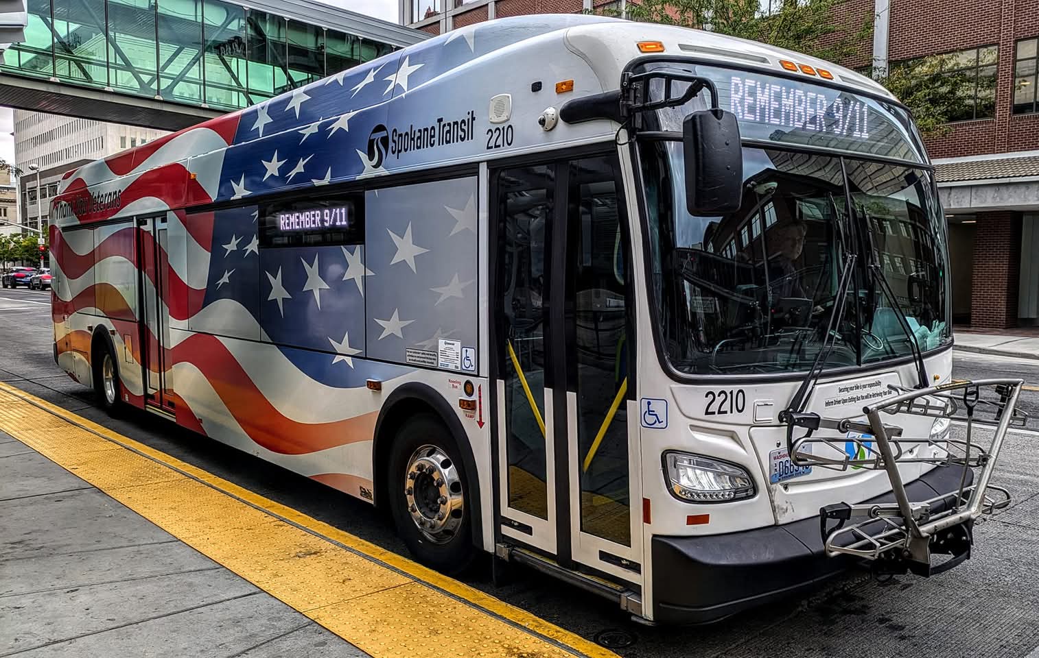 Spokane Transit Authority's American Flag-Themed Bus