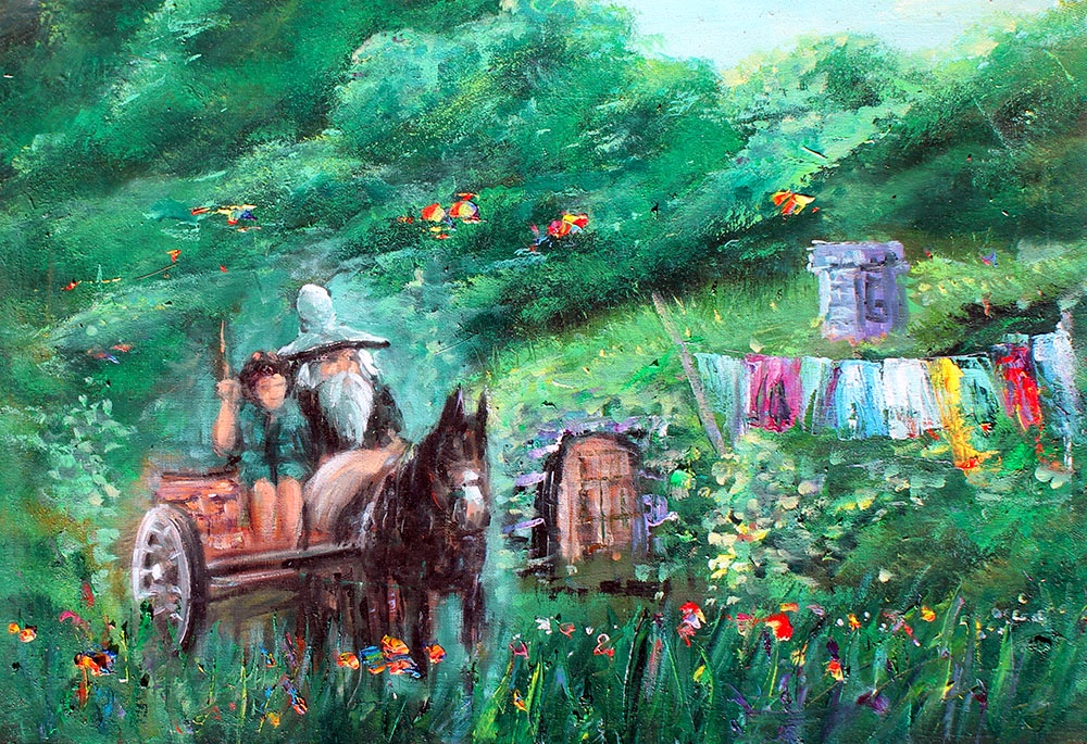 My Hobbiton Oil Painting: A Personal Creation