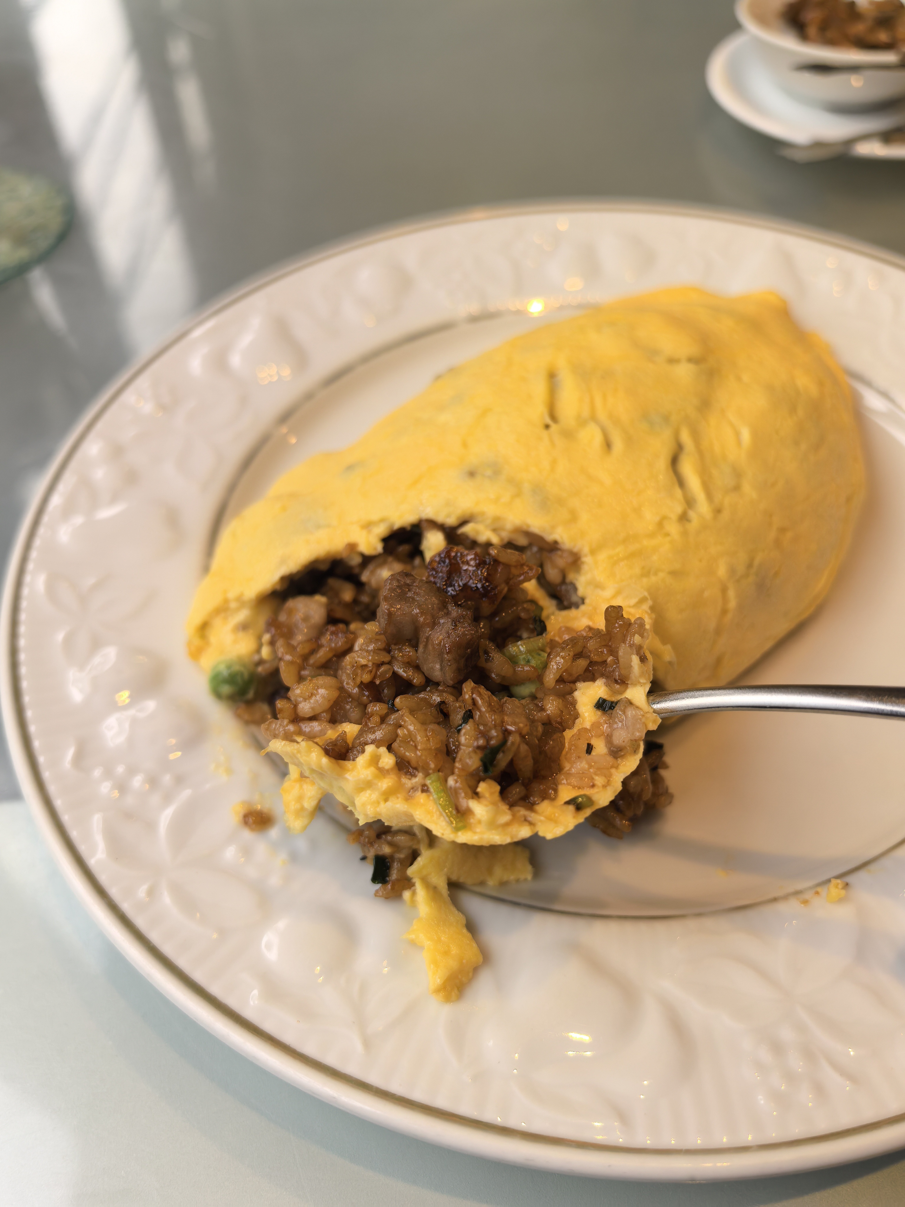 Indulge in my delicious beef steak omelet rice!