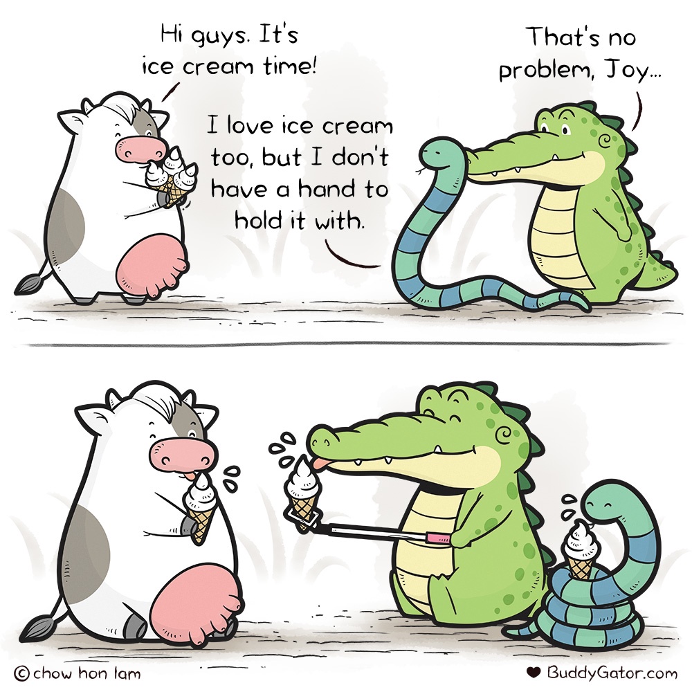 Meet Buddy Gator: The Ice Cream Enthusiast