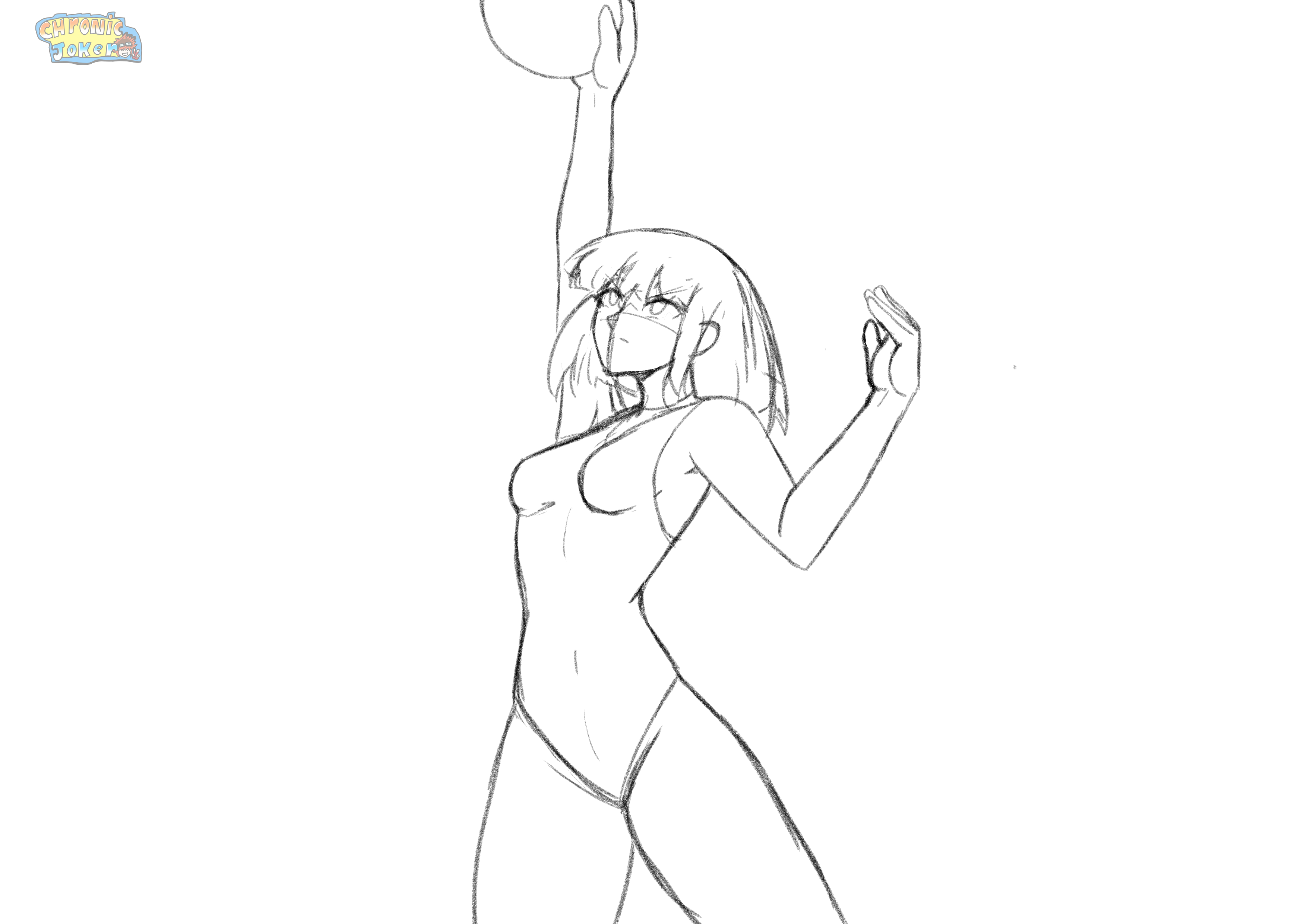 Commission Sketch: The Art of Volleyball Serving