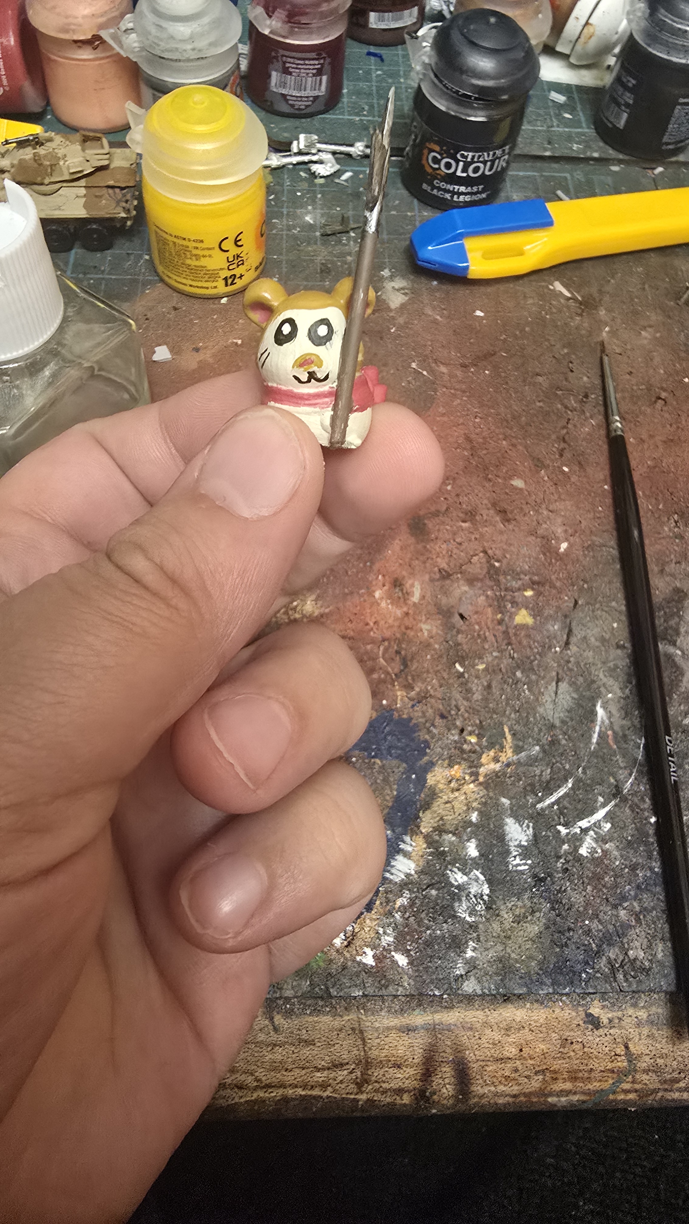 Behold the fierce hamster wielding a halberd!