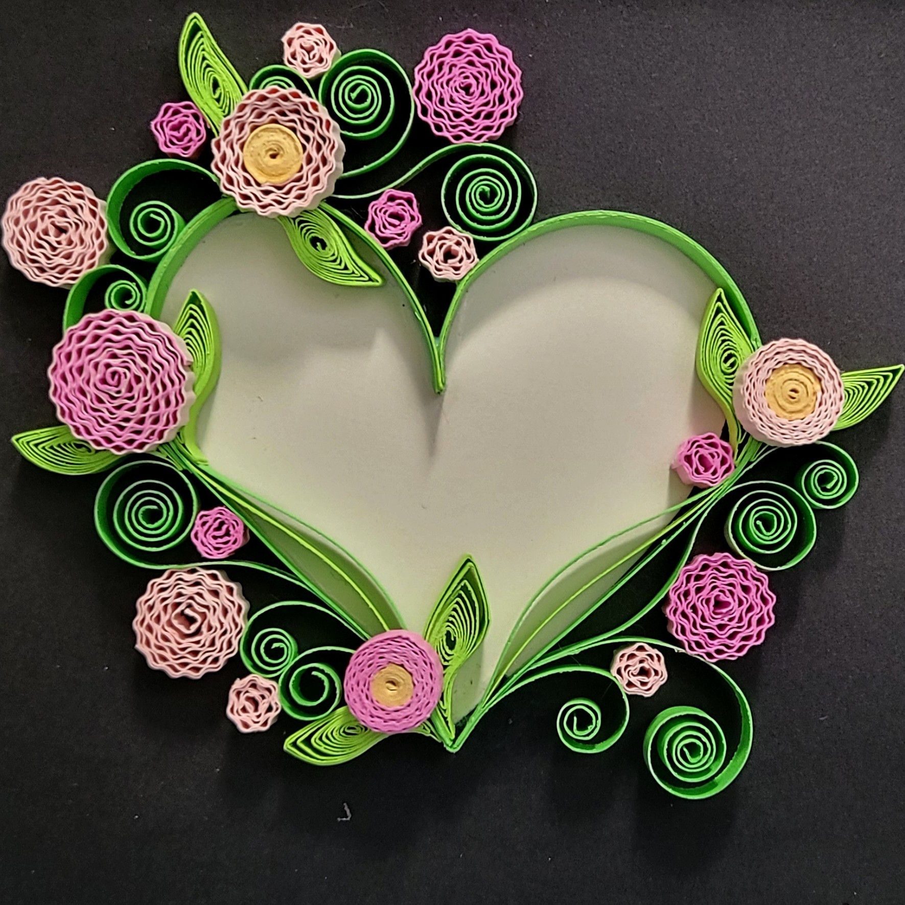 A paper quilled heart: My love for you keeps growing