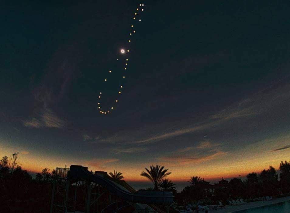 The Sun's Journey: Captured from the Same Spot Throughout the Year