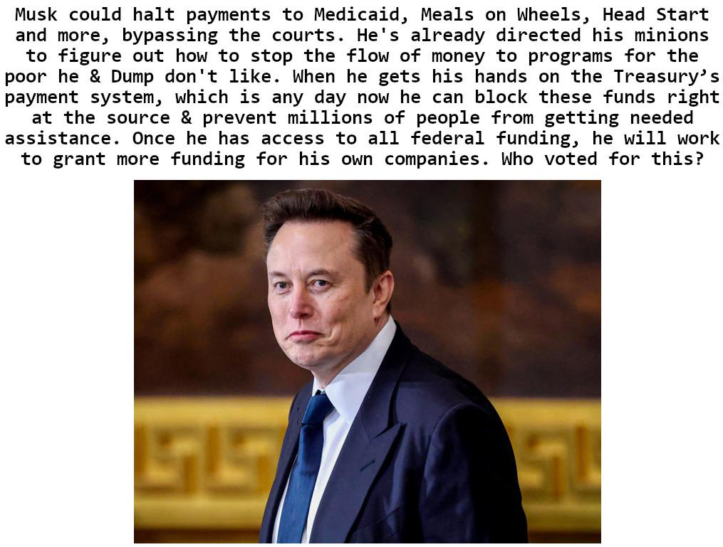 ELON MUSK is not part of Congress, and we need to take action!