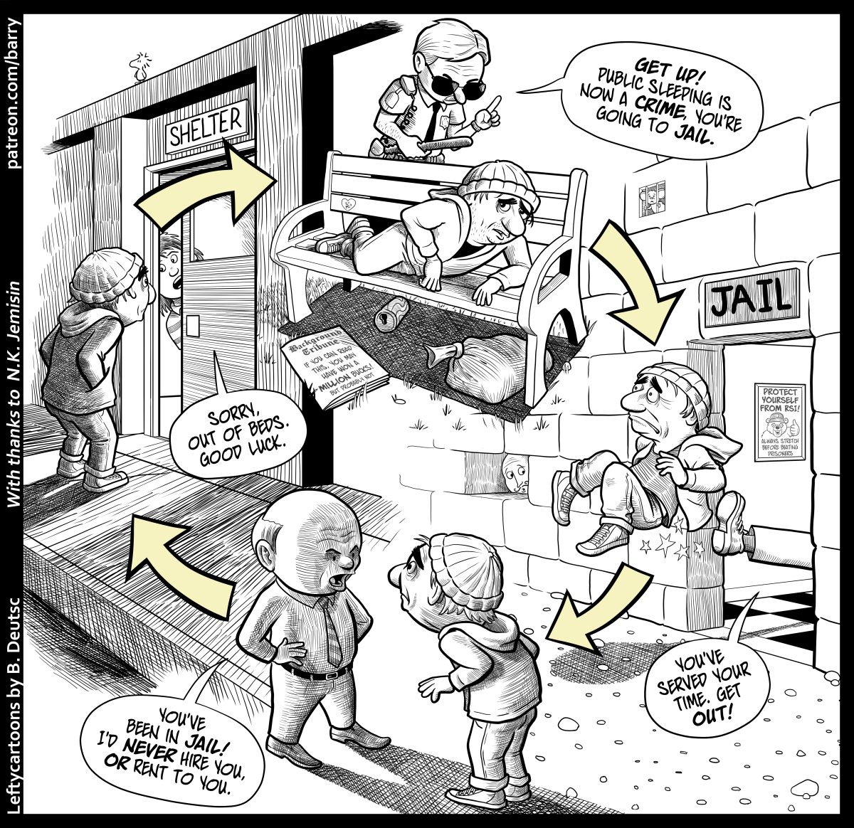 The Endless Cycle of Criminalizing Homelessness.