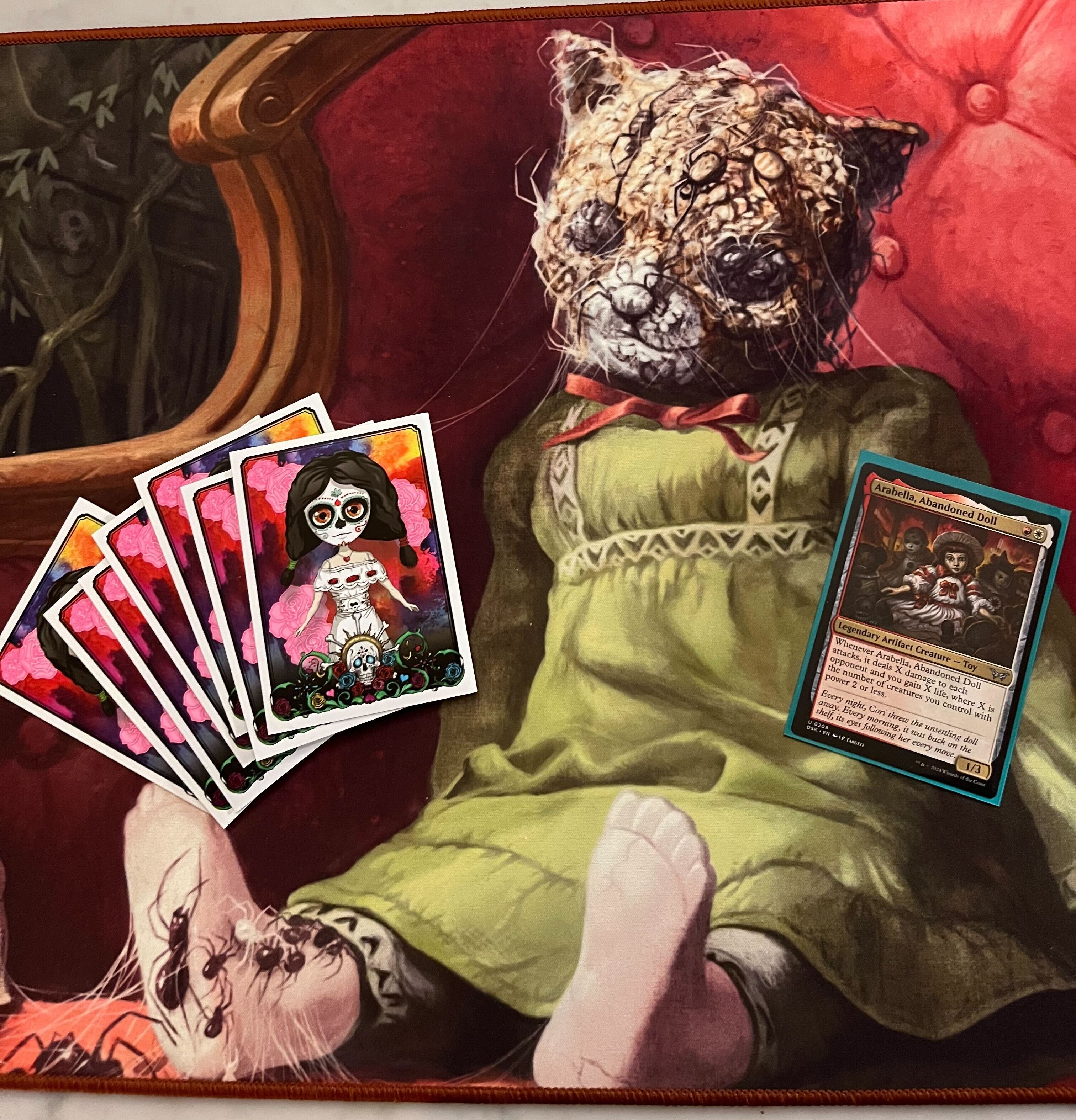 Arabella's Unique Style: Special Sleeves and a Quirky Doll Mat