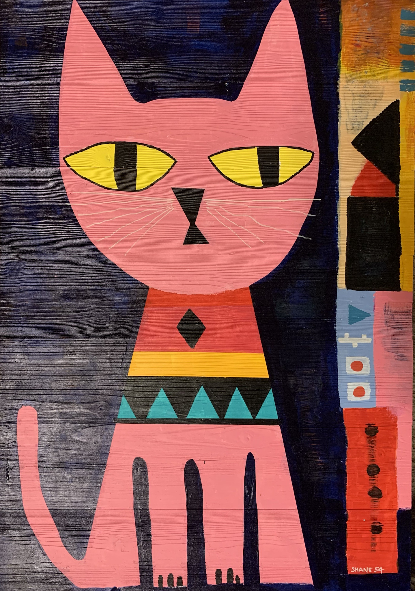 Cat Art: The Return of the Pink Cat!