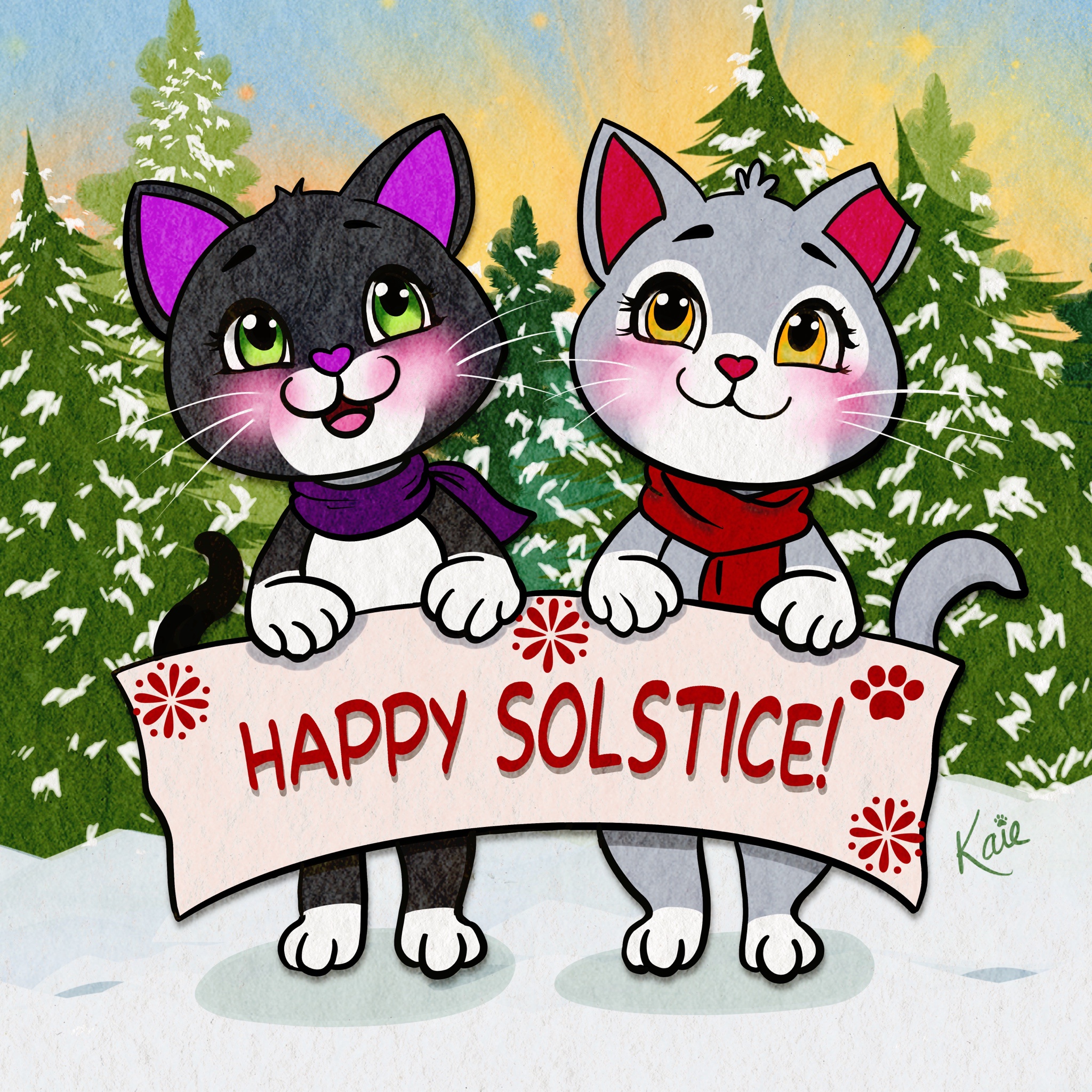 Celebrating Caturday and the Winter Solstice!