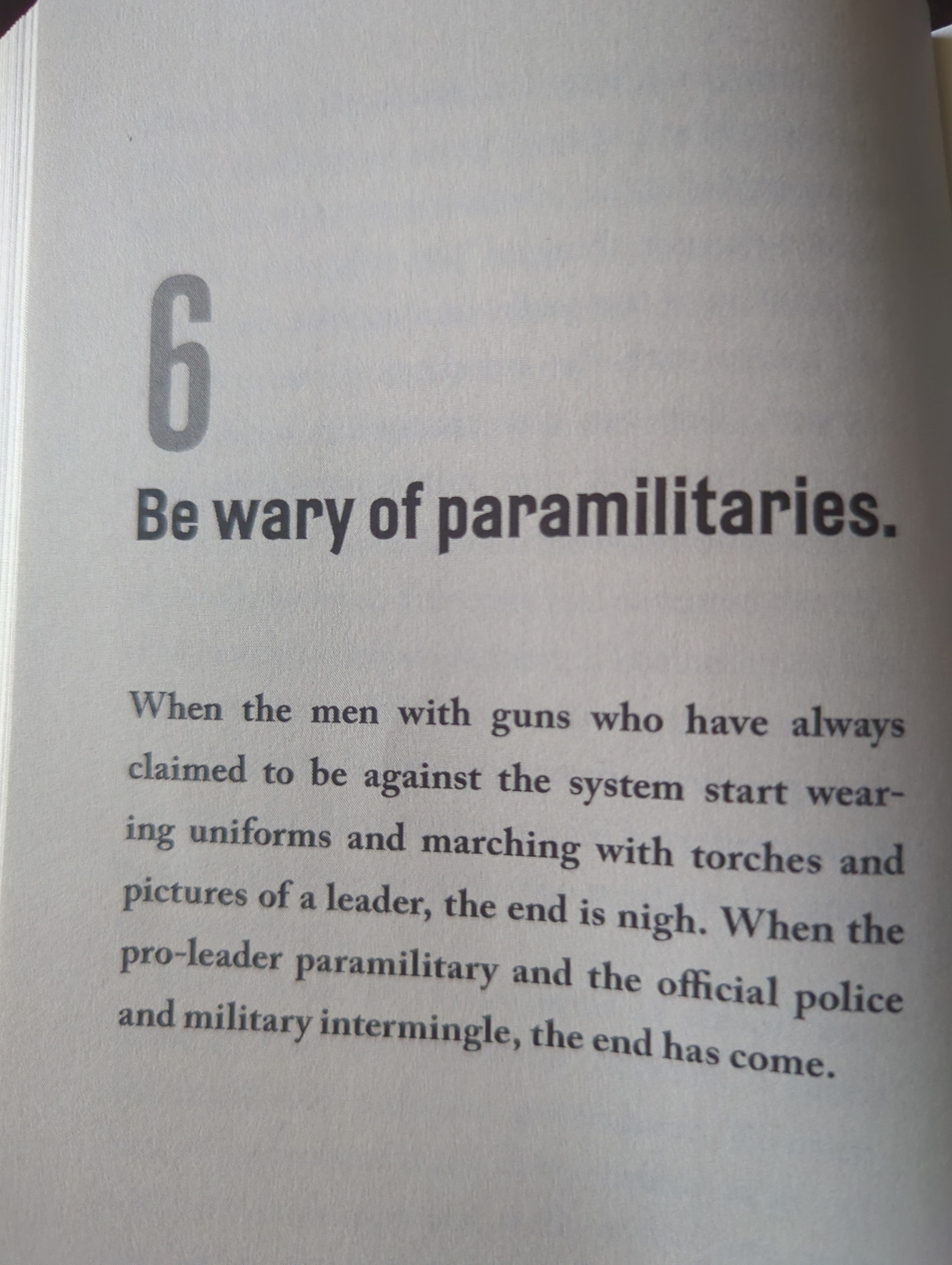 On Tyranny: The Wisdom of Rule #6