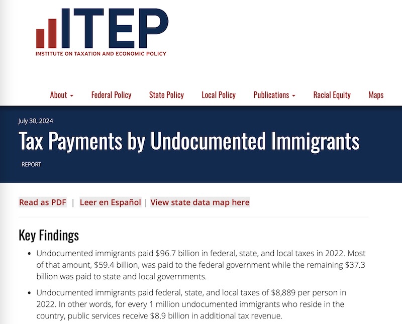 The Hidden Contributions of Undocumented Immigrants to Tax Payments