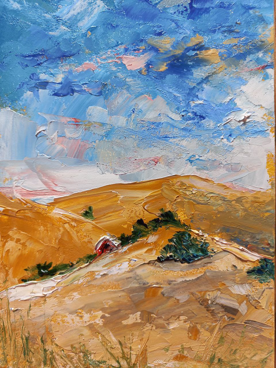 My Oil Painting: A Serene Landscape Featuring a Charming Barn