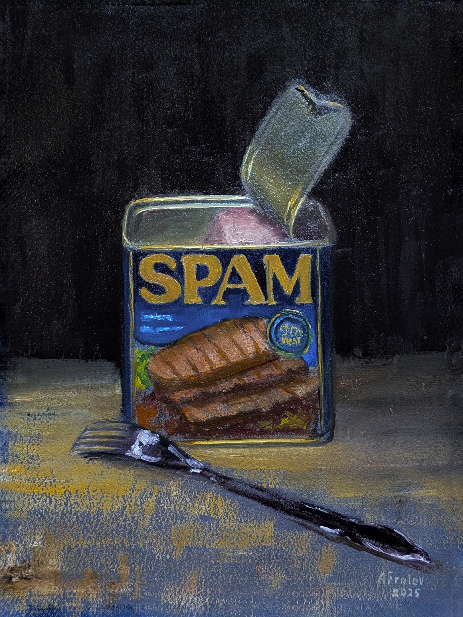 Spam: My 9x12" Oil Painting Masterpiece