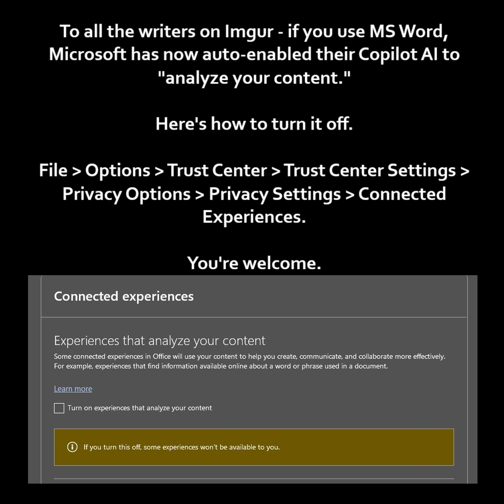 Important Reminder for Writers Using MS Word on Imgur
