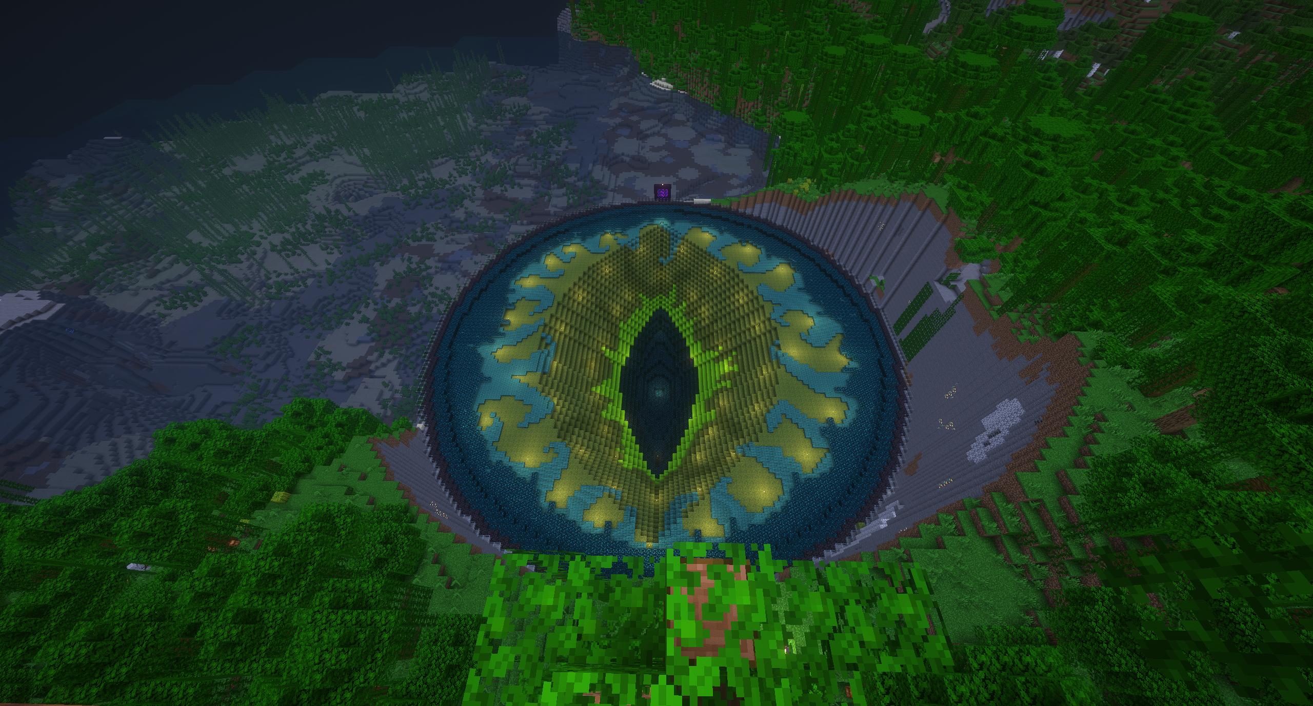 Constructed a Portal Hub in an SMP World