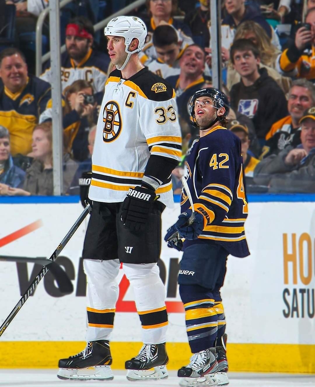 The Height Difference: 6'9" Zdeno Chara Standing Tall Next to 5'4" Nathan Gerbe