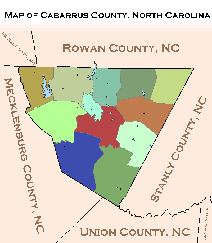 Exploring Cabarrus County's Unlabeled Townships