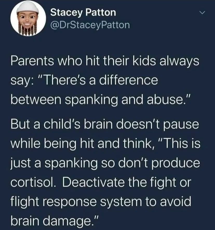 Isn't it ironic that hitting an adult leads to jail time for assault, yet it's acceptable to strike a defenseless child who's half your size?