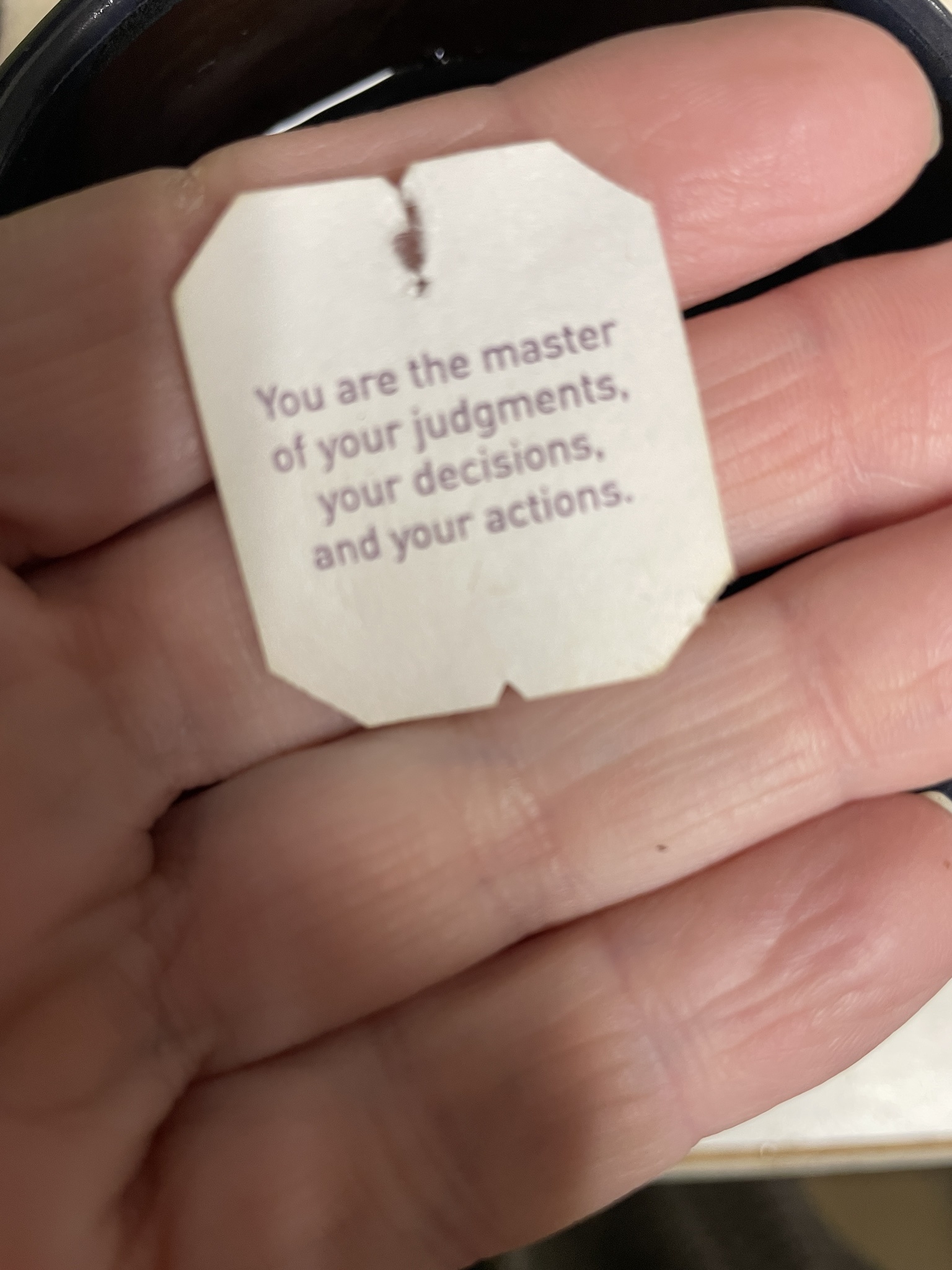Sipping on some personal accountability tea