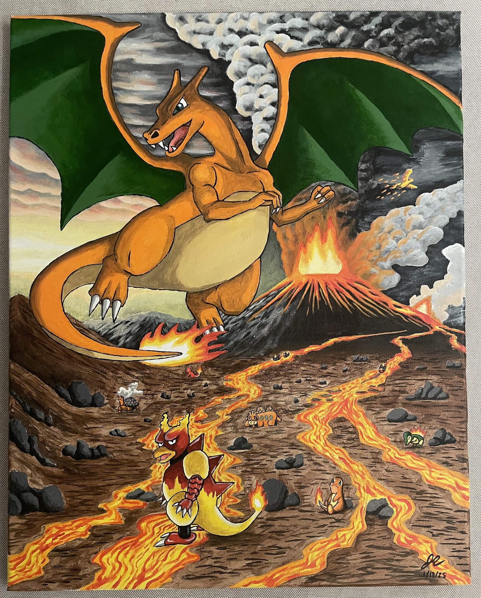 Check Out My Completed Charizard Painting - It's Finally Here!