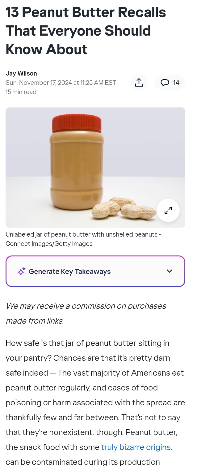 13 Peanut Butter Recalls You Absolutely Need to Know