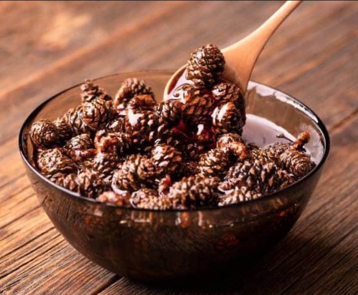 A cozy bowl filled with pinecone goodness!