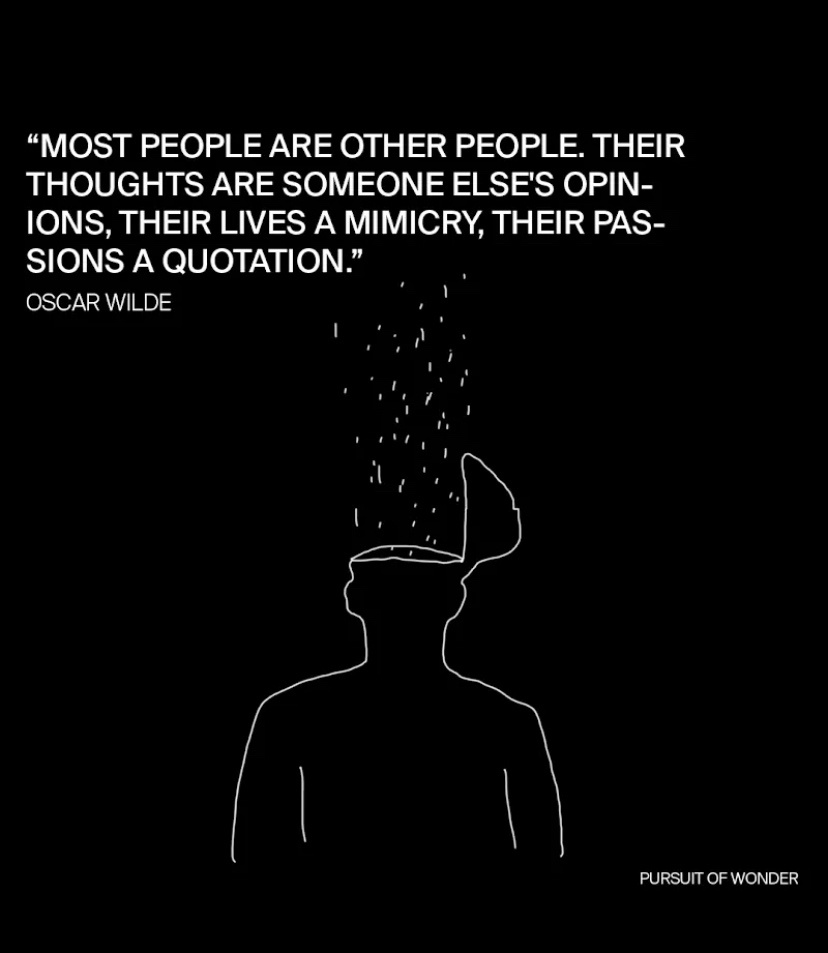 People shaped by their social circles and societal expectations.