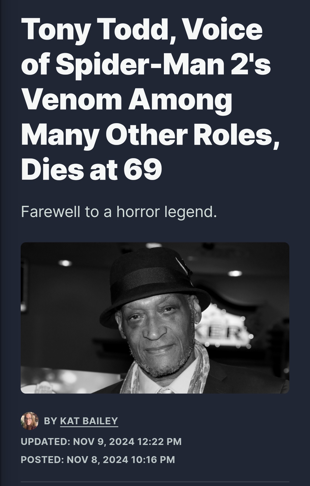 Saying goodbye to another legend.