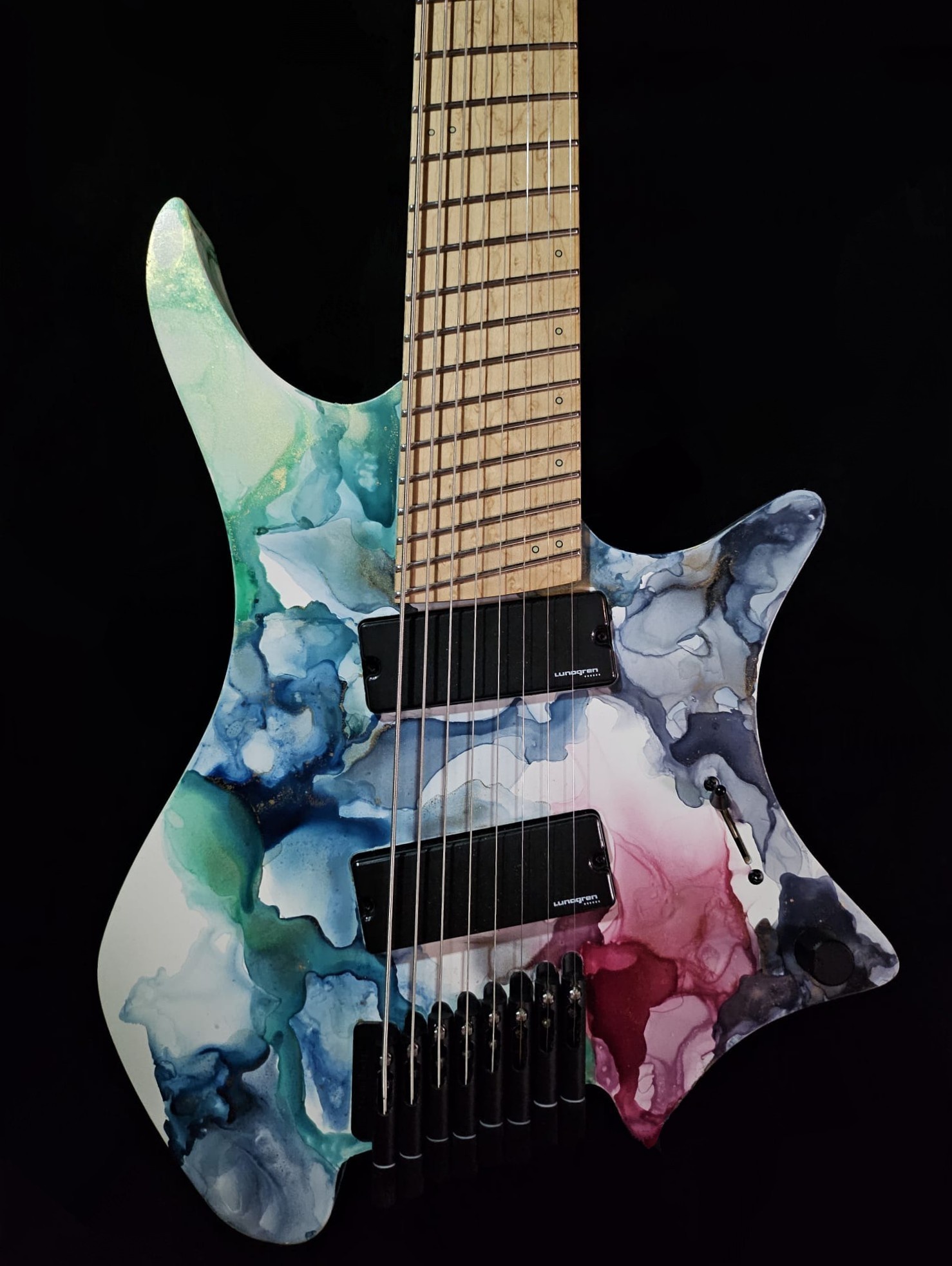 Check Out My Custom Painted Guitar Using Alcohol Ink