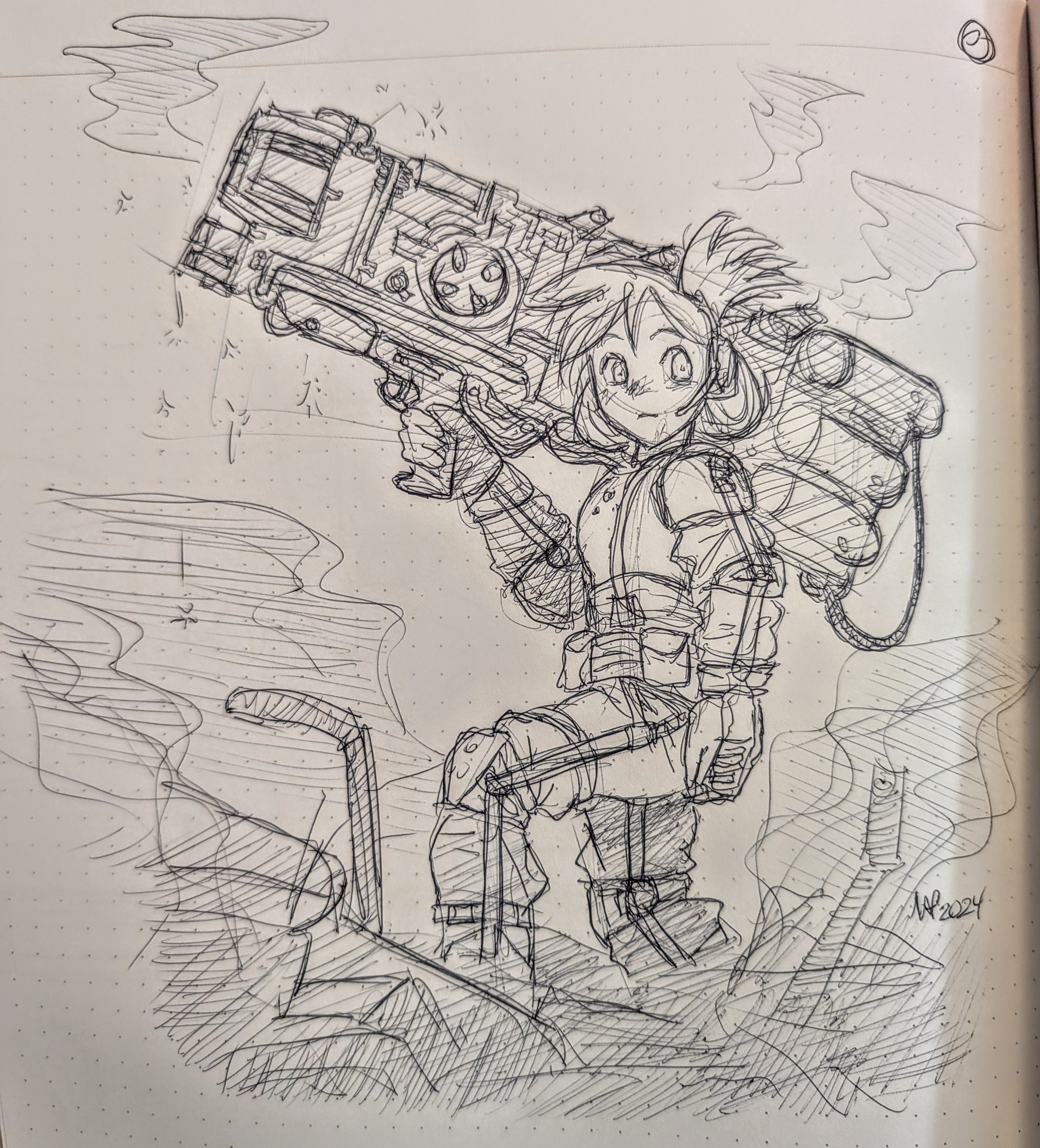 Daily Art Showcase: Girl Armed with a Big Gun