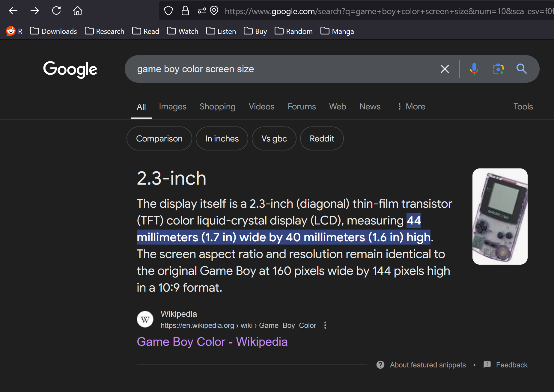 The Iconic Game Boy Color: A Look at Its Screen Size