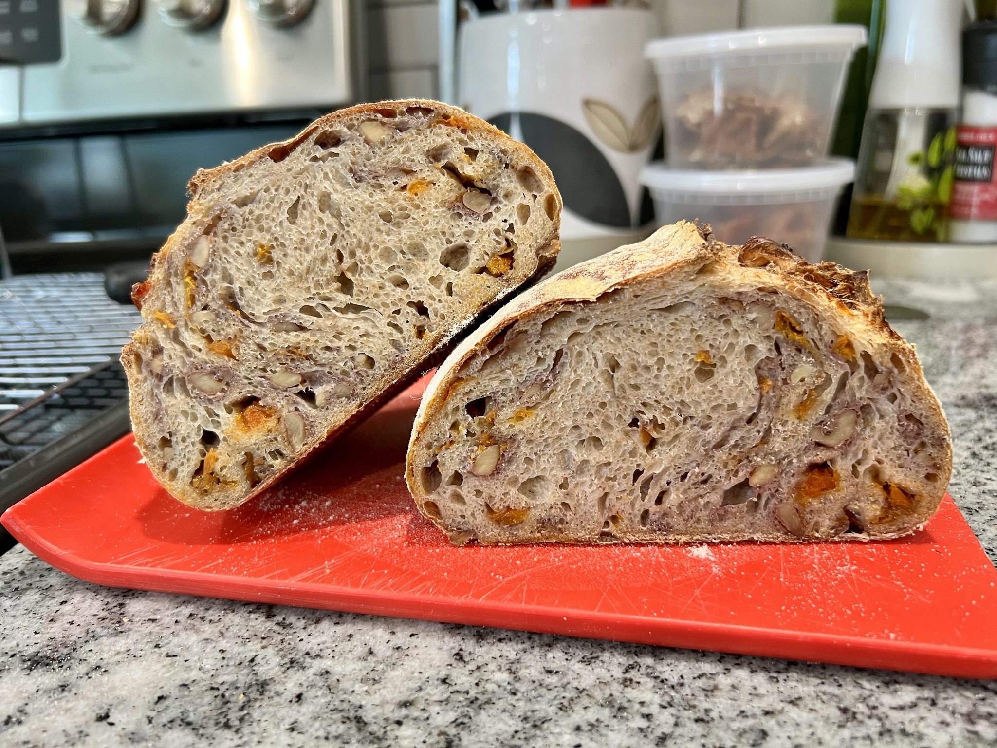 Cranberry walnut mix, but with a twist of apricots