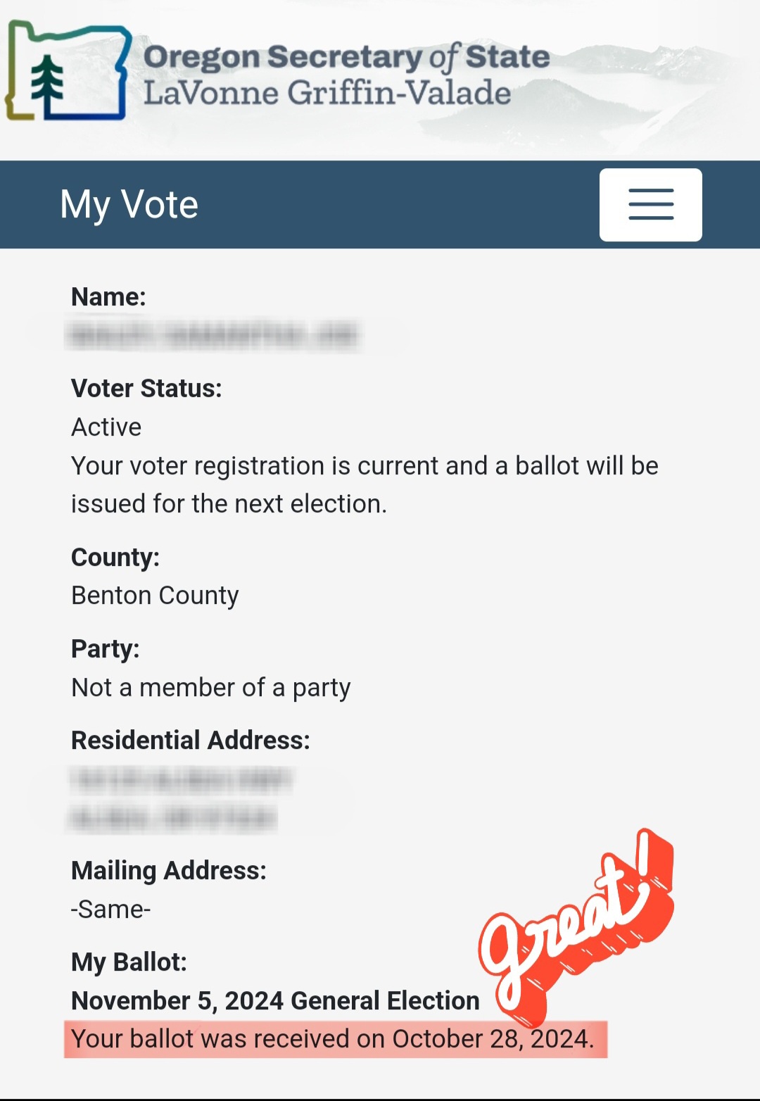 I Cast My Vote and the Ballot Box Remained Unscathed by Domestic Terrorists