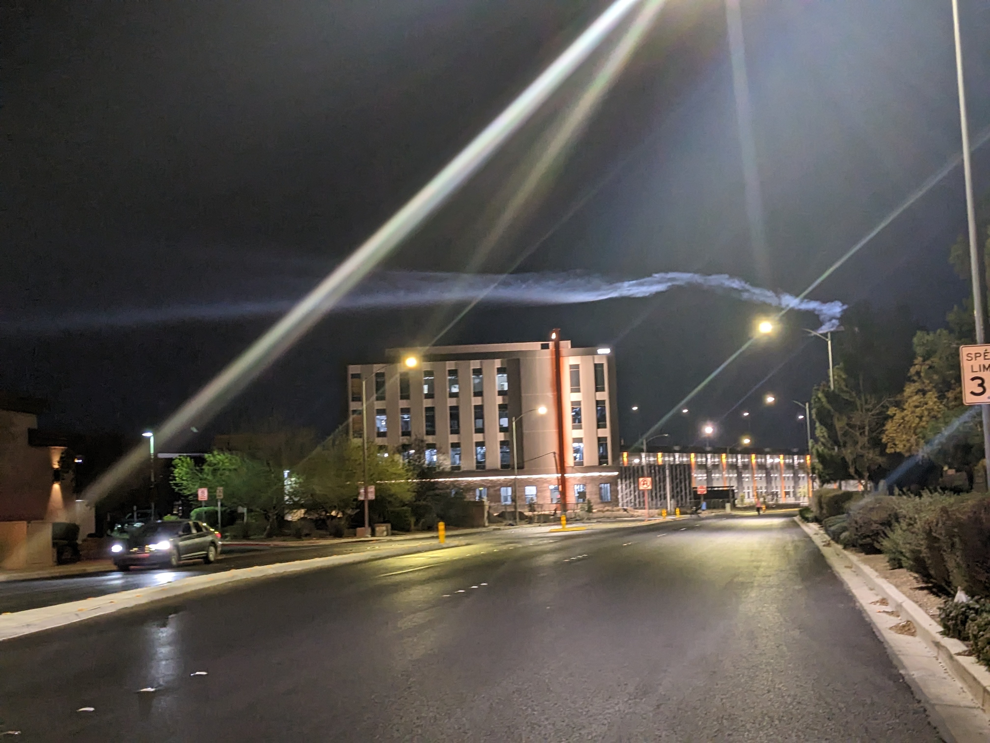 Mesmerizing Night Clouds Lighting Up Las Vegas