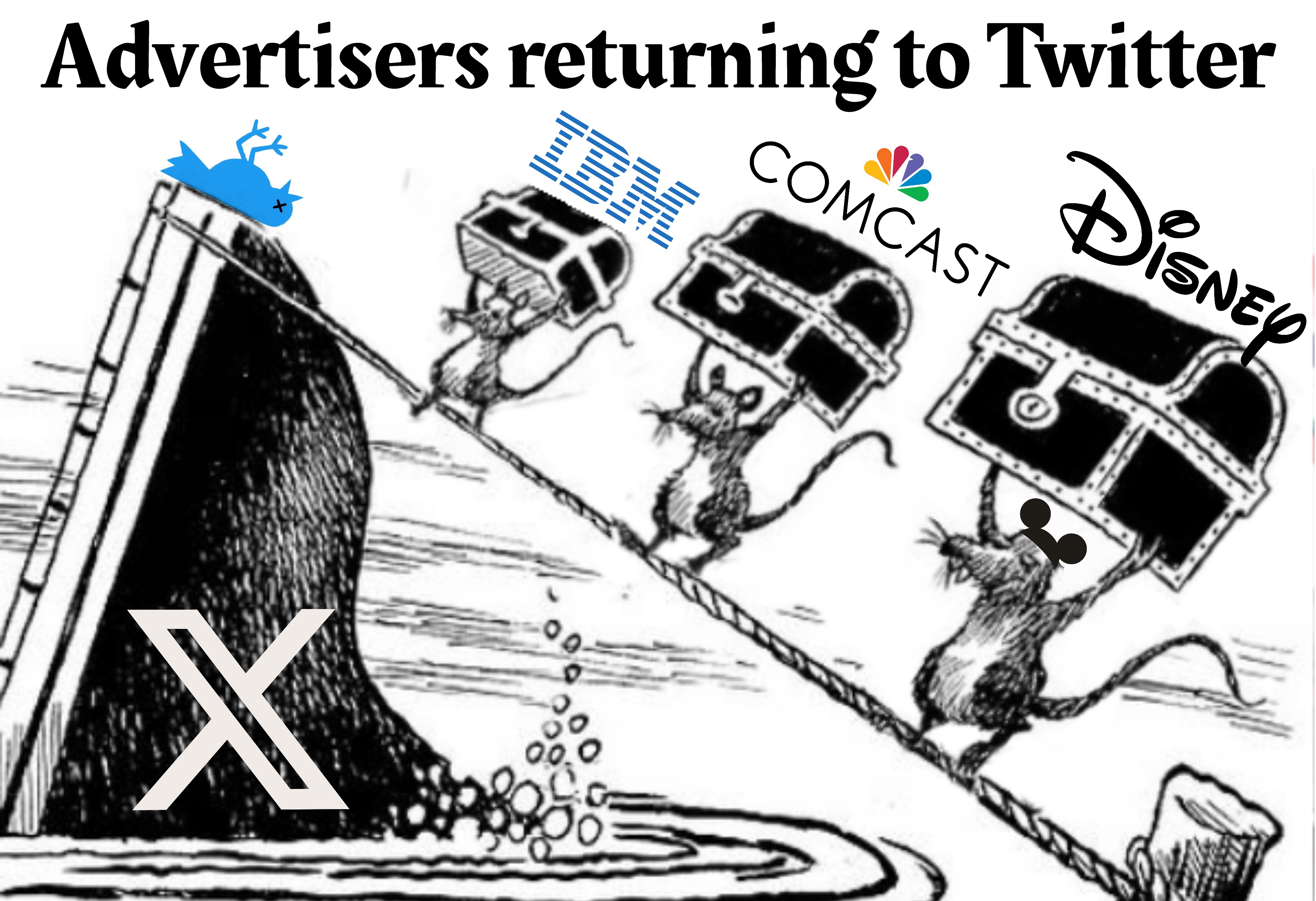 Rats Making a Dramatic Exit from a Sinking Ship