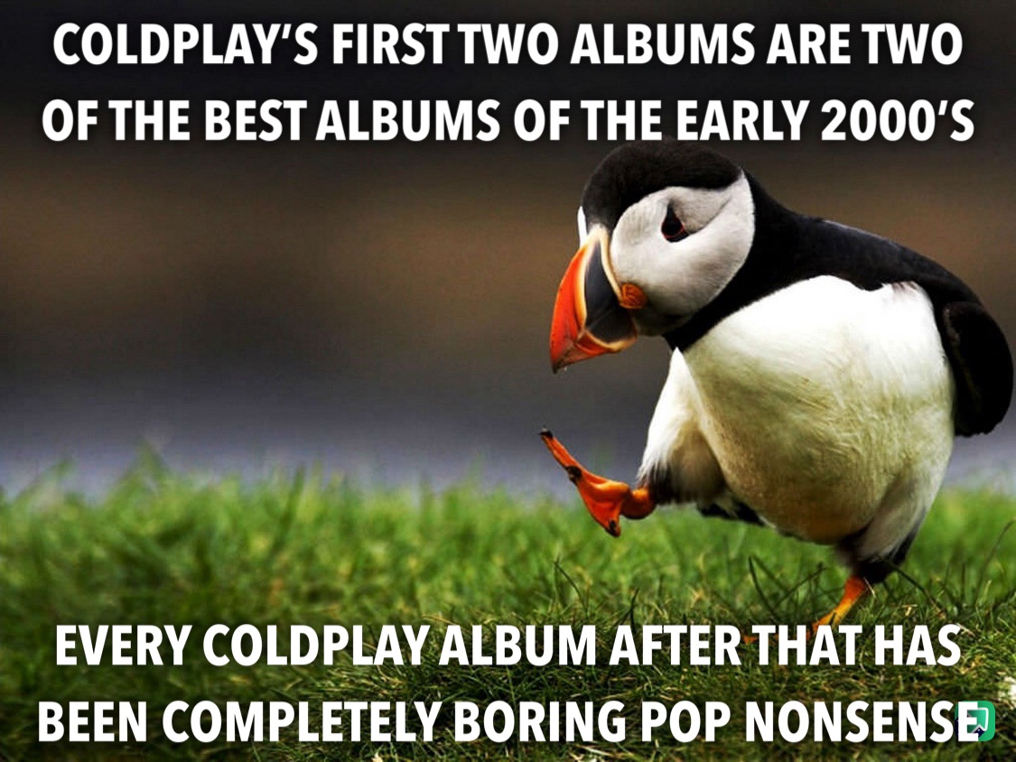 A Hot Take on Coldplay: My Unpopular Opinion