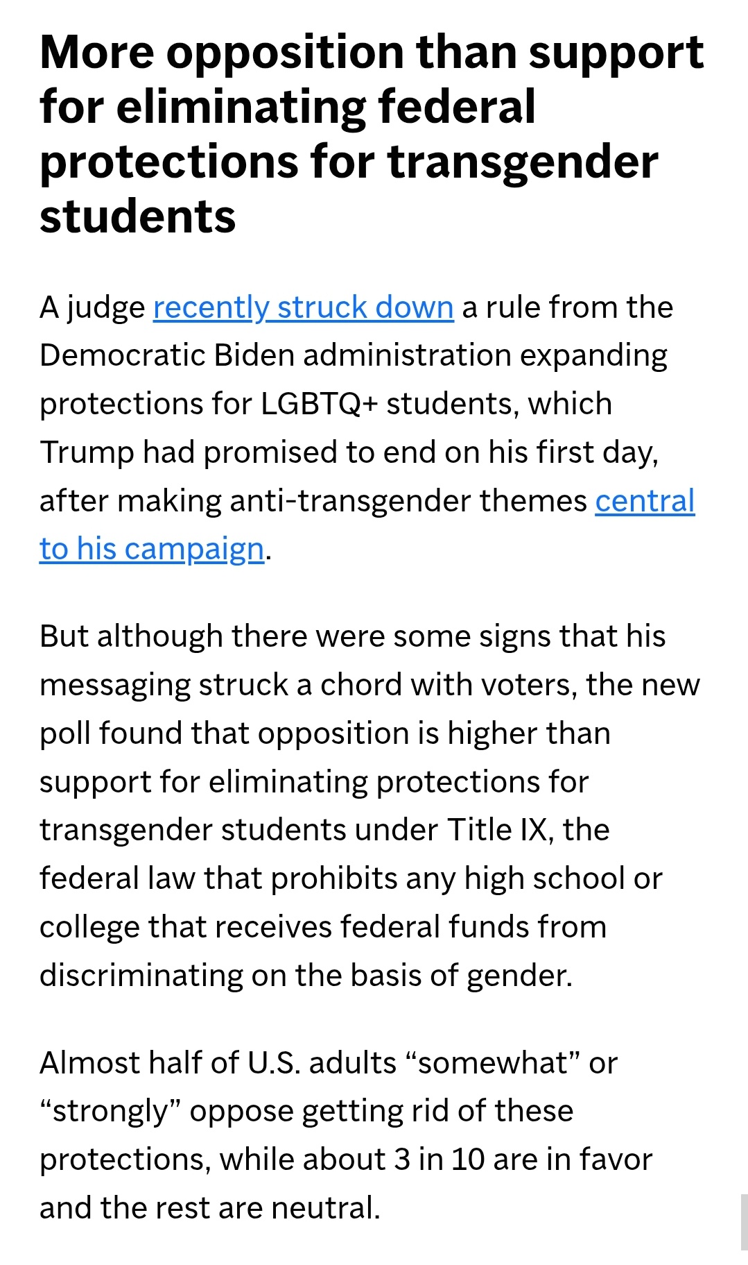 Polls Reveal Strong American Support for Trans Rights